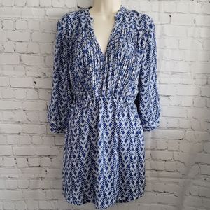 Anthro Maeve geometric pleated dress with …